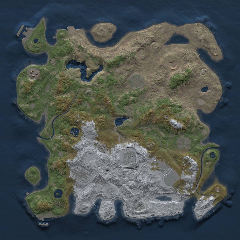 Rust Map: Procedural Map, Size: 4000, Seed: 746082701, 15 Monuments