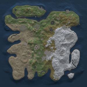 Thumbnail Rust Map: Procedural Map, Size: 3500, Seed: 525789622, 16 Monuments