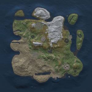 Thumbnail Rust Map: Procedural Map, Size: 3000, Seed: 596623150, 12 Monuments