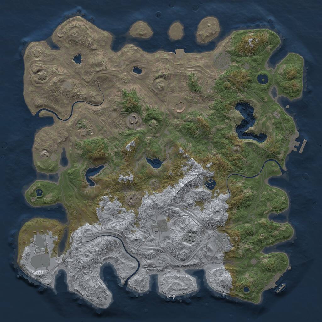 Rust Map: Procedural Map, Size: 4500, Seed: 110620224, 15 Monuments