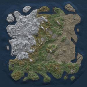 Thumbnail Rust Map: Procedural Map, Size: 4500, Seed: 615872996, 19 Monuments