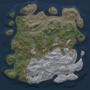 Thumbnail Rust Map: Procedural Map, Size: 4500, Seed: 1171235581, 19 Monuments