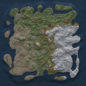 Thumbnail Rust Map: Procedural Map, Size: 4500, Seed: 1549434405, 19 Monuments