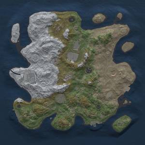 Thumbnail Rust Map: Procedural Map, Size: 3500, Seed: 300913837, 15 Monuments