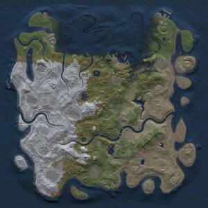 Thumbnail Rust Map: Procedural Map, Size: 4500, Seed: 22829905, 17 Monuments