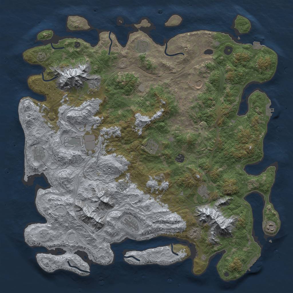 Rust Map: Procedural Map, Size: 5000, Seed: 1634819561, 19 Monuments