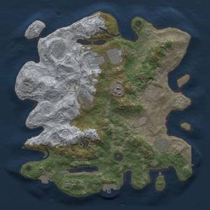 Thumbnail Rust Map: Procedural Map, Size: 3500, Seed: 75438825, 16 Monuments