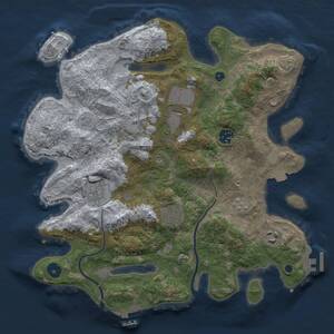 Thumbnail Rust Map: Procedural Map, Size: 3500, Seed: 75438825, 12 Monuments