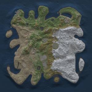 Thumbnail Rust Map: Procedural Map, Size: 3500, Seed: 366234474, 16 Monuments