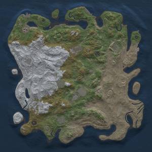 Thumbnail Rust Map: Procedural Map, Size: 4500, Seed: 417982201, 19 Monuments