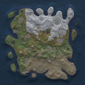 Thumbnail Rust Map: Procedural Map, Size: 3600, Seed: 1624648462, 17 Monuments