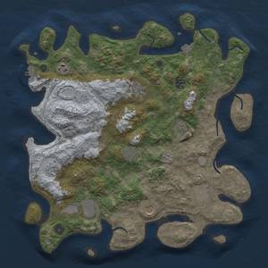 Thumbnail Rust Map: Procedural Map, Size: 4000, Seed: 41991008, 17 Monuments