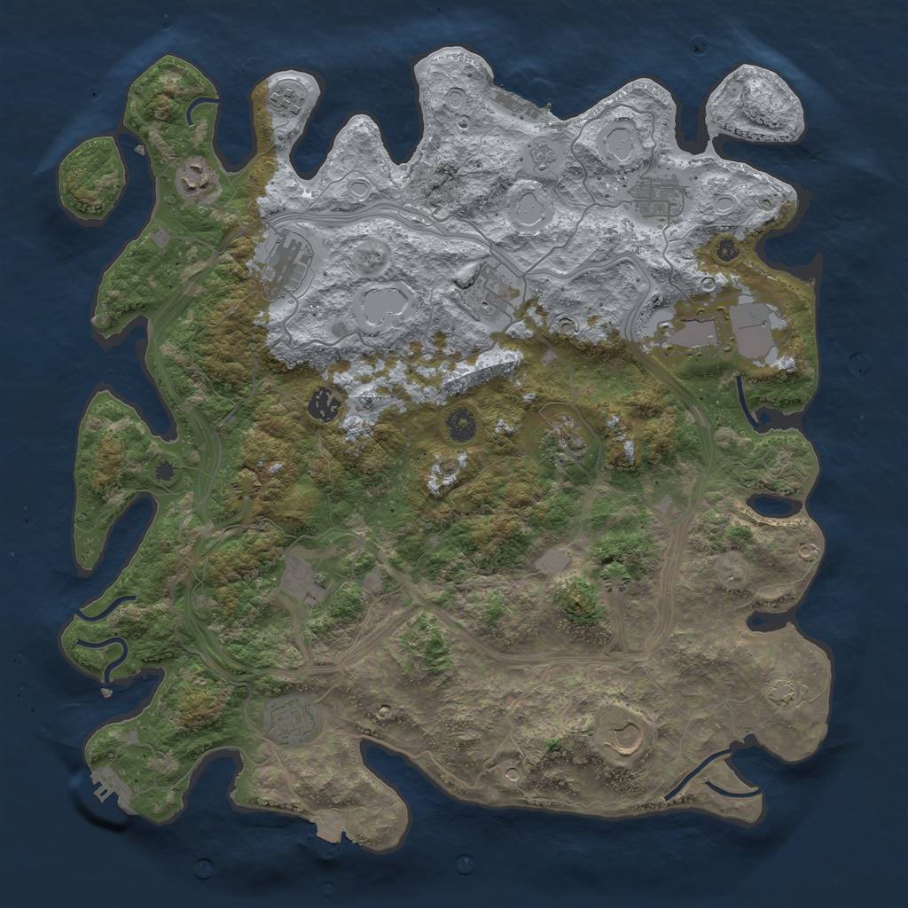 Rust Map: Procedural Map, Size: 4250, Seed: 1538927616, 19 Monuments