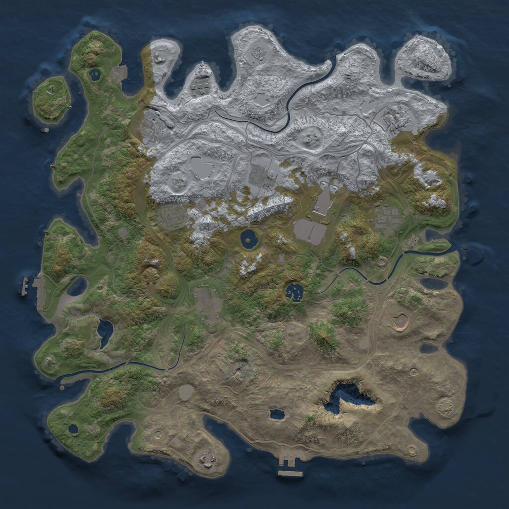 Rust Map: Procedural Map, Size: 4250, Seed: 1538927616, 17 Monuments