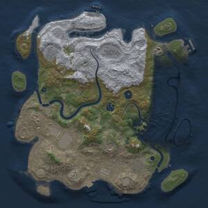 Thumbnail Rust Map: Procedural Map, Size: 3800, Seed: 36937721, 15 Monuments