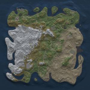 Thumbnail Rust Map: Procedural Map, Size: 4500, Seed: 679799035, 19 Monuments