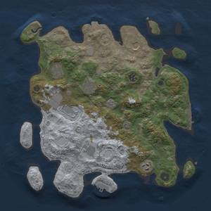 Thumbnail Rust Map: Procedural Map, Size: 3650, Seed: 6768, 16 Monuments