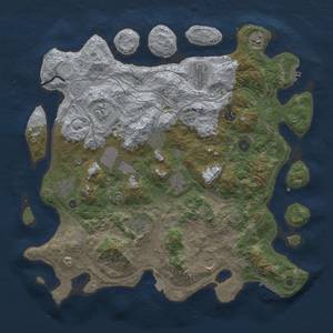 Thumbnail Rust Map: Procedural Map, Size: 4300, Seed: 104651, 19 Monuments