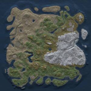 Thumbnail Rust Map: Procedural Map, Size: 4500, Seed: 1011574477, 15 Monuments