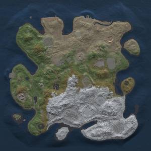 Thumbnail Rust Map: Procedural Map, Size: 3500, Seed: 341207648, 17 Monuments