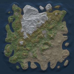 Thumbnail Rust Map: Procedural Map, Size: 4500, Seed: 77361193, 19 Monuments