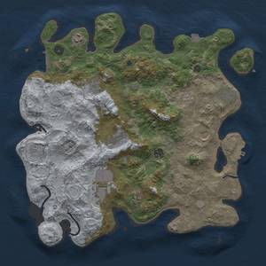 Thumbnail Rust Map: Procedural Map, Size: 4000, Seed: 1732574933, 18 Monuments