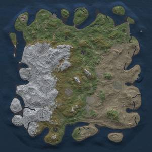 Thumbnail Rust Map: Procedural Map, Size: 4500, Seed: 6062024, 19 Monuments