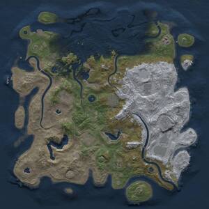 Thumbnail Rust Map: Procedural Map, Size: 4500, Seed: 362322609, 16 Monuments