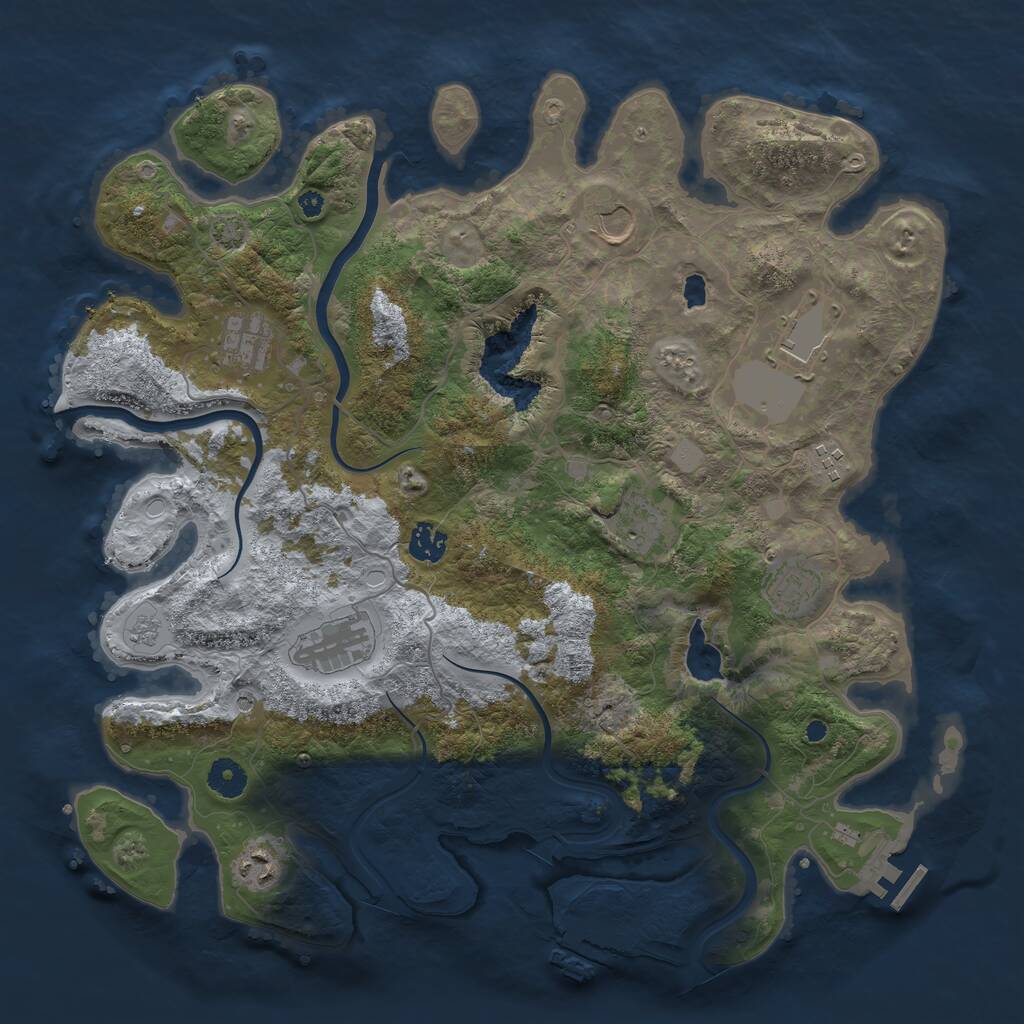 Rust Map: Procedural Map, Size: 4000, Seed: 402564272, 15 Monuments