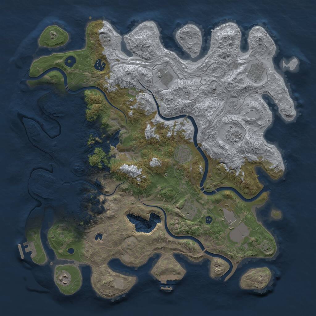 Rust Map: Procedural Map, Size: 4250, Seed: 1472543951, 15 Monuments
