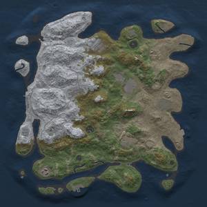 Thumbnail Rust Map: Procedural Map, Size: 4000, Seed: 852276452, 17 Monuments