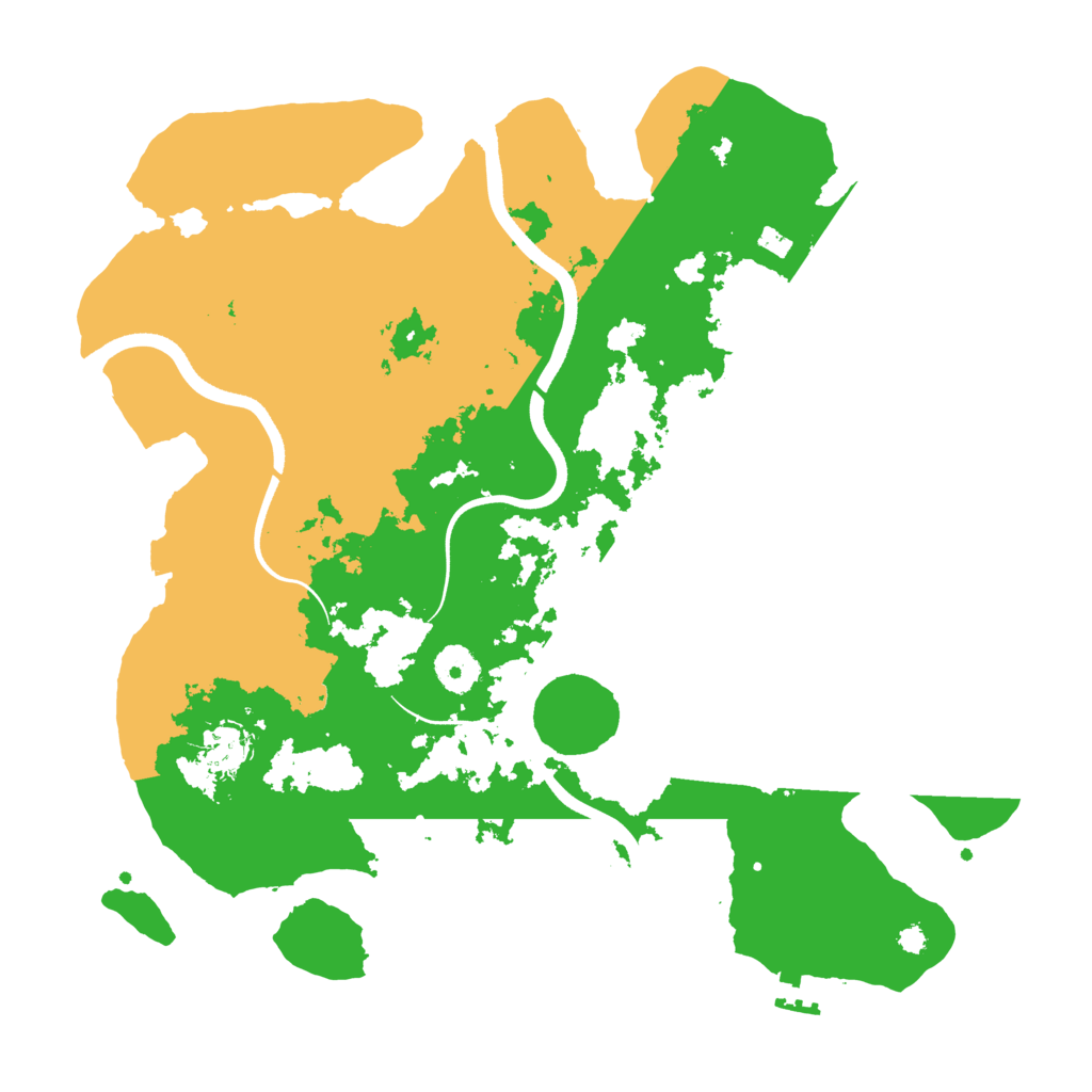 Biome Rust Map: Procedural Map, Size: 3600, Seed: 24285848