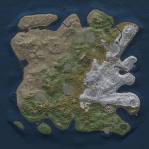 Thumbnail Rust Map: Procedural Map, Size: 3600, Seed: 24285848, 17 Monuments