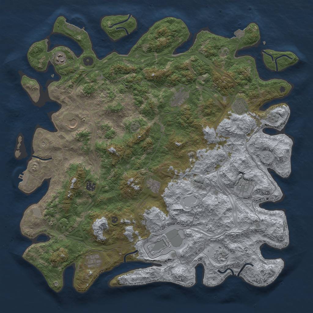 Rust Map: Procedural Map, Size: 4750, Seed: 13377331, 19 Monuments