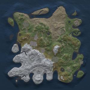 Thumbnail Rust Map: Procedural Map, Size: 3500, Seed: 333331648, 15 Monuments