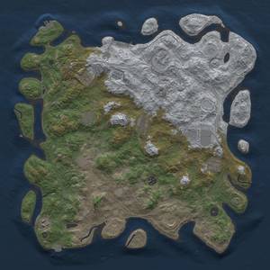 Thumbnail Rust Map: Procedural Map, Size: 4500, Seed: 125917848, 19 Monuments