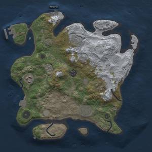 Thumbnail Rust Map: Procedural Map, Size: 3000, Seed: 372394952, 14 Monuments