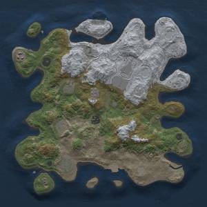 Thumbnail Rust Map: Procedural Map, Size: 3500, Seed: 53041304, 14 Monuments