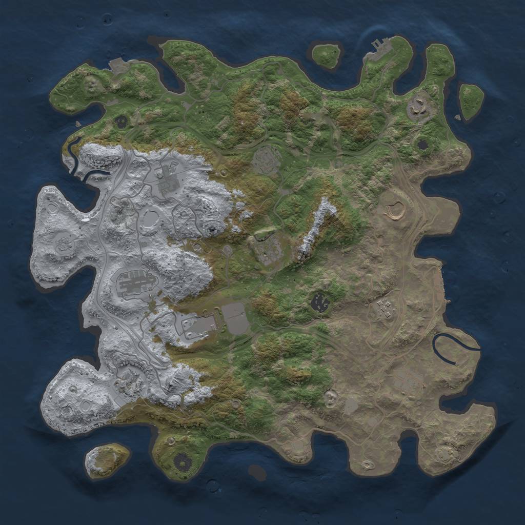 Rust Map: Procedural Map, Size: 4250, Seed: 1560740432, 19 Monuments