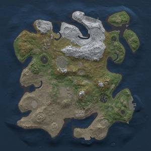 Thumbnail Rust Map: Procedural Map, Size: 3000, Seed: 1534731180, 13 Monuments