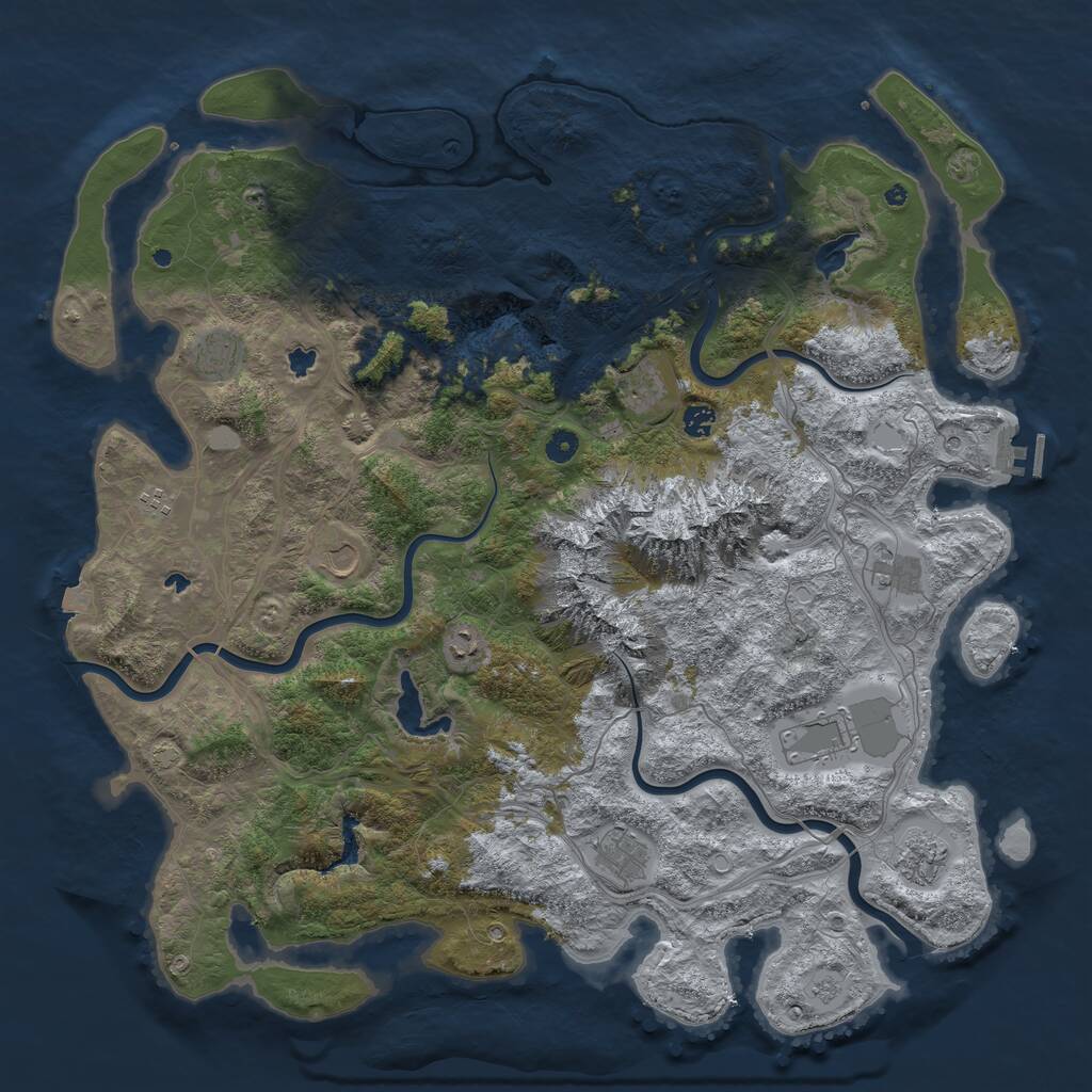 Rust Map: Procedural Map, Size: 5000, Seed: 466298578, 15 Monuments