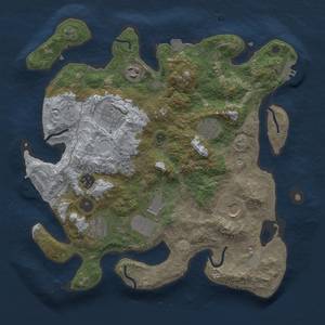 Thumbnail Rust Map: Procedural Map, Size: 3500, Seed: 1551068423, 16 Monuments