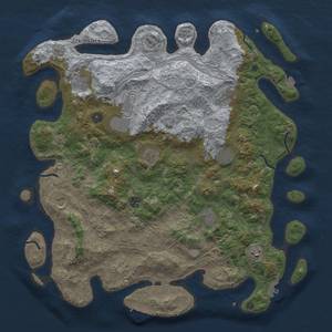 Thumbnail Rust Map: Procedural Map, Size: 4500, Seed: 1420223812, 19 Monuments