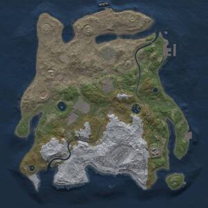 Thumbnail Rust Map: Procedural Map, Size: 3500, Seed: 721146139, 13 Monuments