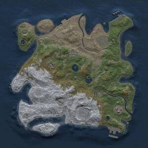 Thumbnail Rust Map: Procedural Map, Size: 3200, Seed: 2145999642, 12 Monuments