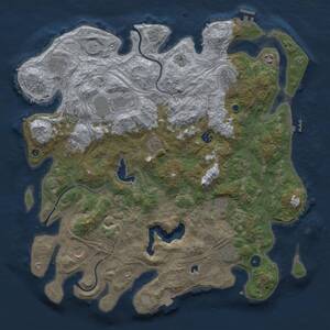 Thumbnail Rust Map: Procedural Map, Size: 4450, Seed: 687624585, 17 Monuments