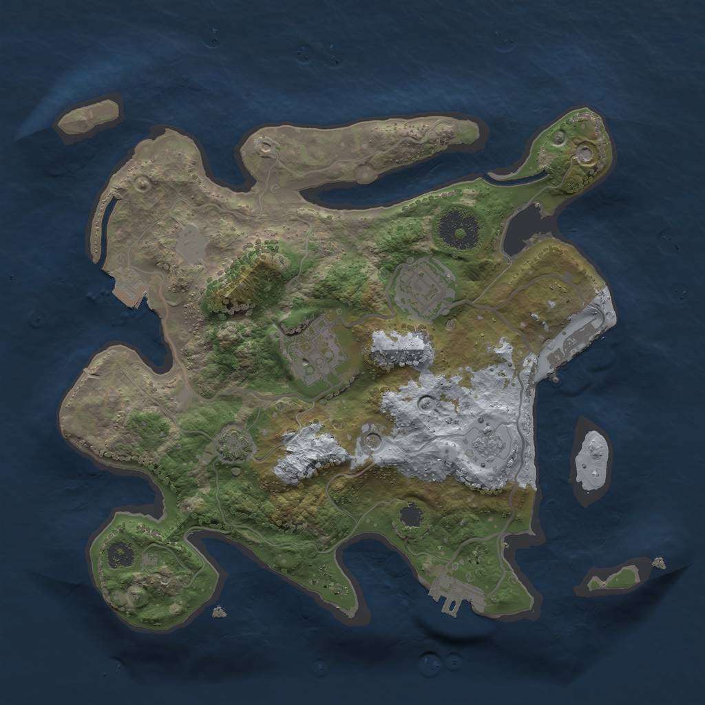 Rust Map: Procedural Map, Size: 2700, Seed: 23432445, 10 Monuments