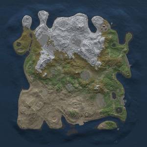 Thumbnail Rust Map: Procedural Map, Size: 3500, Seed: 1142196101, 16 Monuments