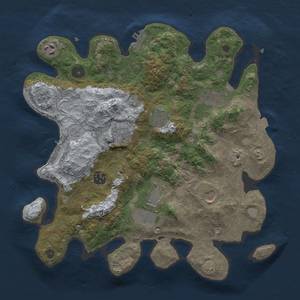Thumbnail Rust Map: Procedural Map, Size: 3500, Seed: 1440757087, 16 Monuments