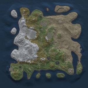 Thumbnail Rust Map: Procedural Map, Size: 3500, Seed: 790833903, 14 Monuments